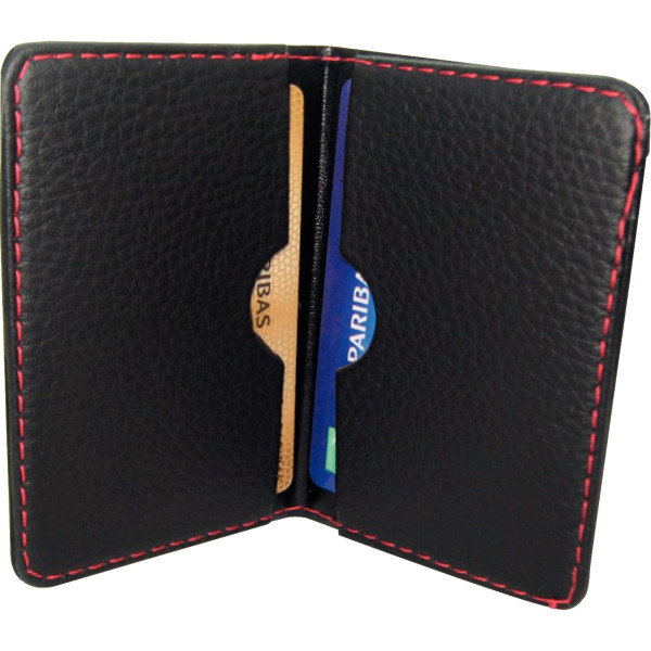 Porte-cartes sécurité RFID 2 compartiments noir