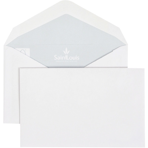 Paquet de 50 enveloppes blanches 90x140mm 100g pour cartes de visite