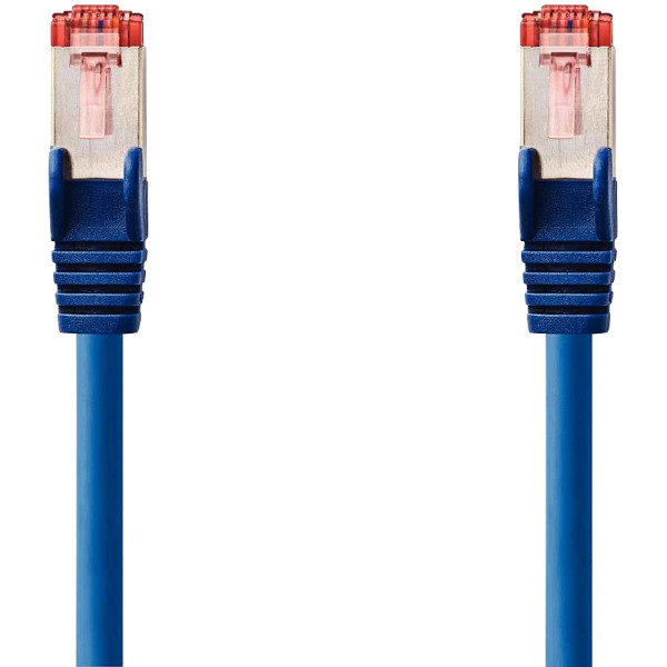 Câble RJ45 droit 6 S/FTP 10 mètres bleu