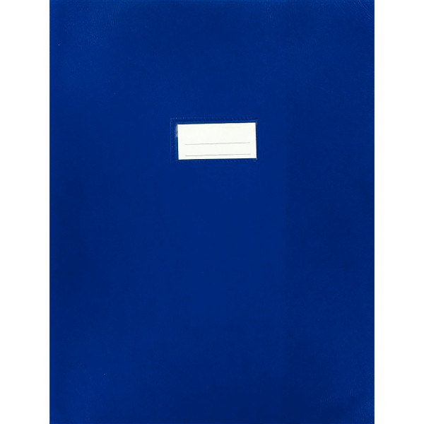 Protège-cahier épaisseur 21/100ème 24x32cm PVC coloris bleu