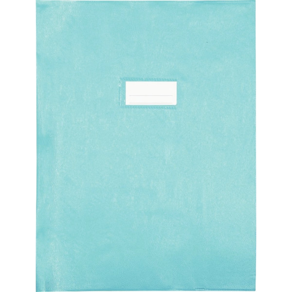 Protège-cahier épaisseur 21/100ème 24x32cm PVC coloris bleu clair