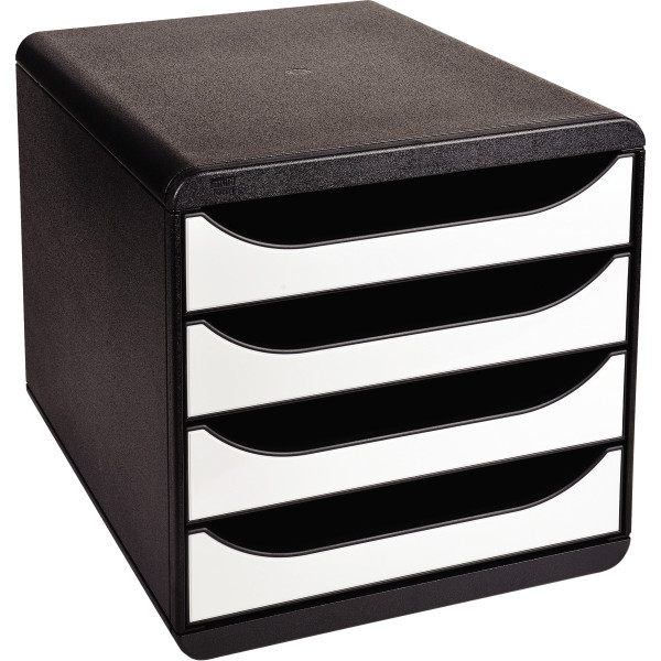 Module 4 tiroirs BIGBOX noir/blanc