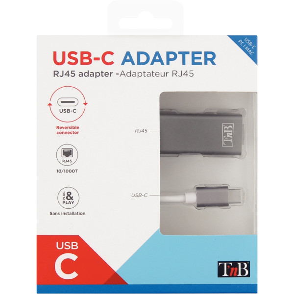 Adaptateur USB-C vers RJ45 gris/blanc