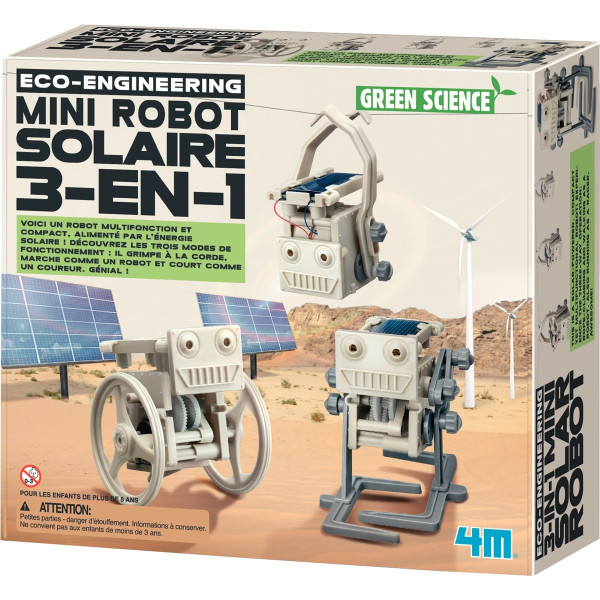 Mini robot solaire 3 en 1