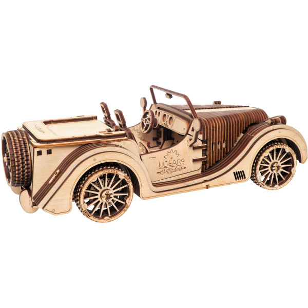 Maquette mécanique en bois, Roadster