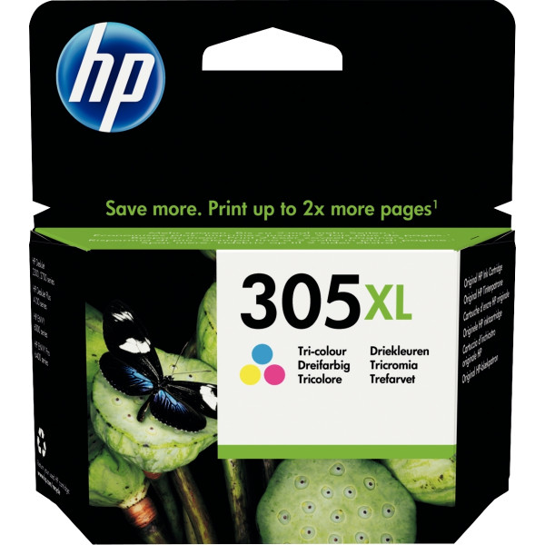 HP 305XL cartouche d'encre trois couleurs grande capacité authentique (3YM63AE)