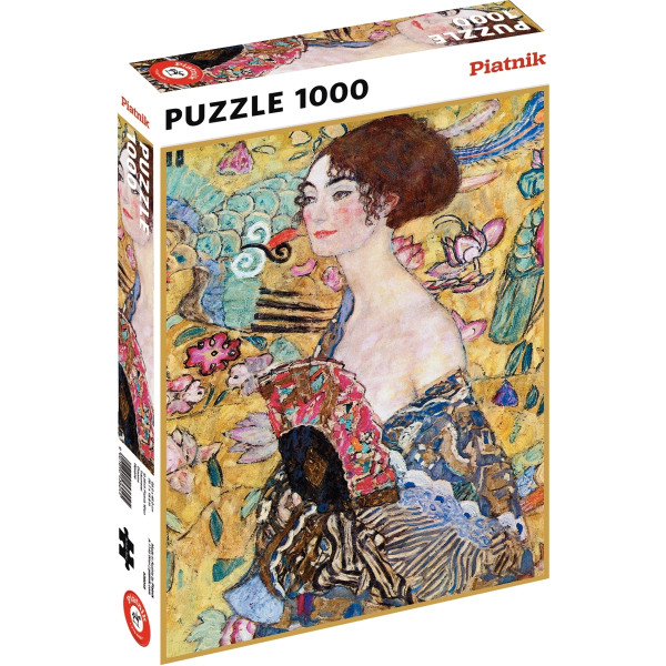 Puzzle 1000 pièces, KLIMT Dame à l'éventail