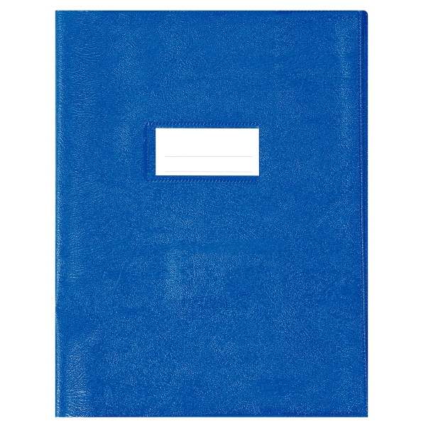 Paquet de 10 protèges-cahier luxe opaque avec rabats épaisseur 22/100ème 17x22 cm PVC cristal bleu