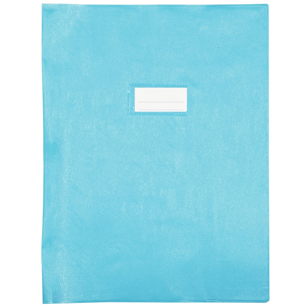 Paquet de 10 protèges-cahier épaisseur 21/100ème 24x32cm PVC coloris bleu clair