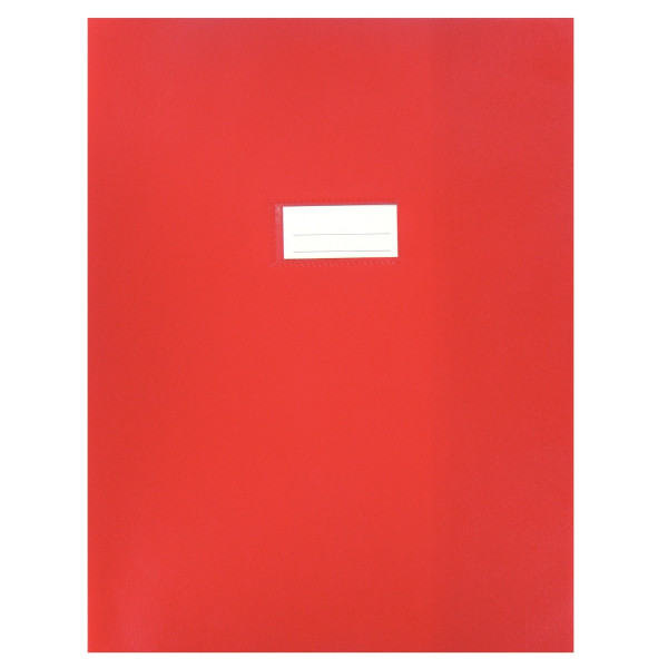 Paquet de 10 protèges-cahier épaisseur 21/100ème 24x32cm PVC coloris rouge