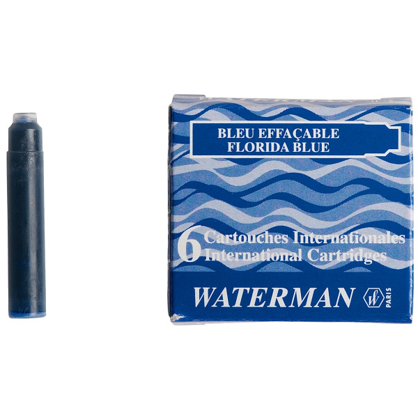 Étui de 6 mini cartouches Waterman bleues