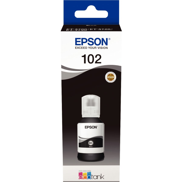 Epson 102 flacon d'encre noire authentique (T03R140)