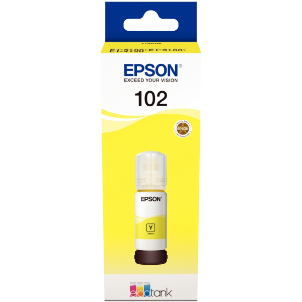 Epson 102 flacon d'encre jaune authentique (T03R440)