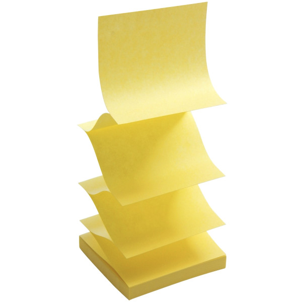 Bloc de 100 feuilles z-notes repositionnable 76 x 76 mm jaune