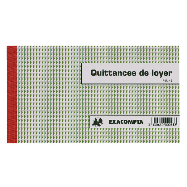Manifold Quittances de Loyer 12,5 x 21 cm 50 triplicatas autocopiants
