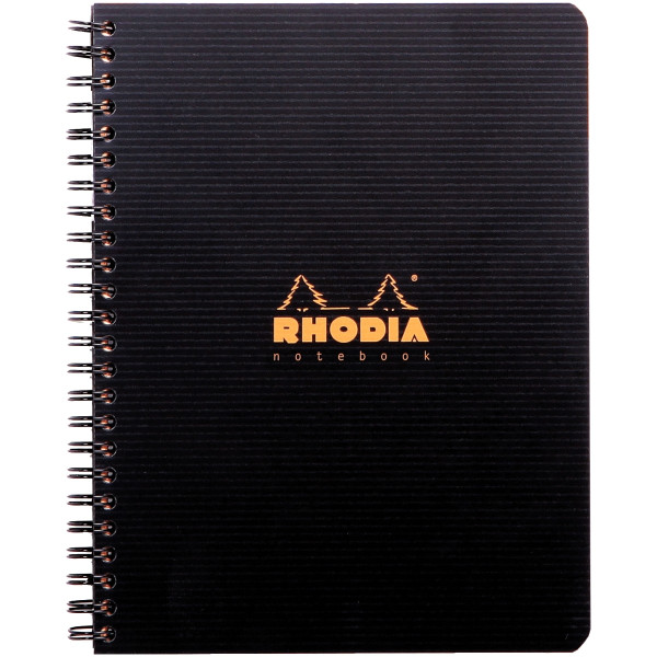 Cahier RHODIACTIVE Notebook 160 pages perforées, couverture polypropylène, format A5+, quadrillé 5x5