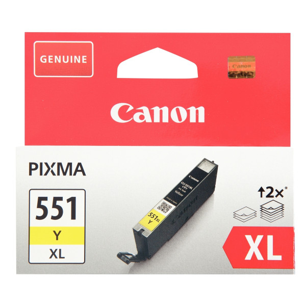 Canon 551XL cartouche jet d'encre jaune haute capacité authentique (CLI551Y XL)