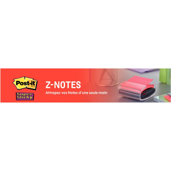Bloc de 90 feuilles Z-Notes Super Sticky post-it, 76x76 mm, couleur : jaune