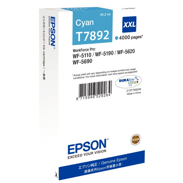 Epson T789240 cartouche jet d'encre cyan très haute capacité authentique