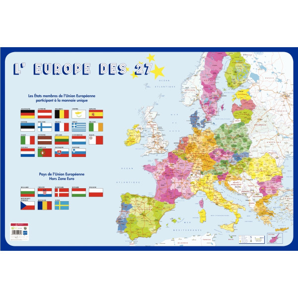 Poster en PVC 76x52 l'Europe des 27