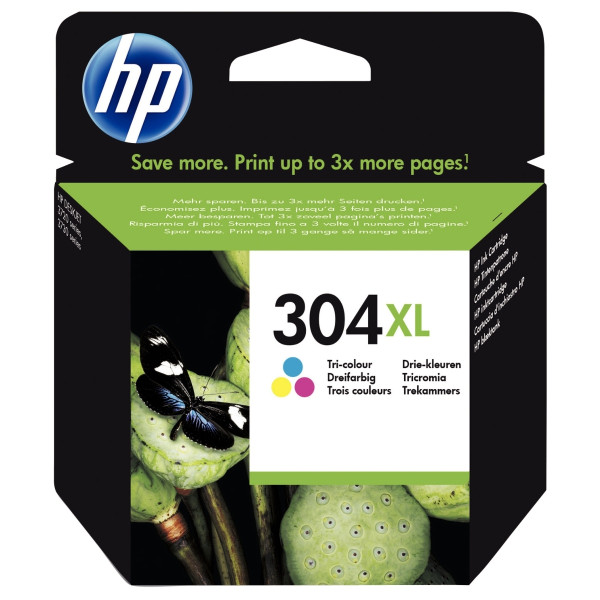 HP 304XL cartouche d'encre trois couleurs grande capacité authentique (N9K07AE)