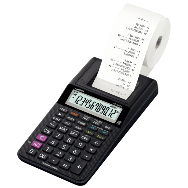 Machine à calculer imprimante de bureau Casio 12 chiffres HR-8RCE