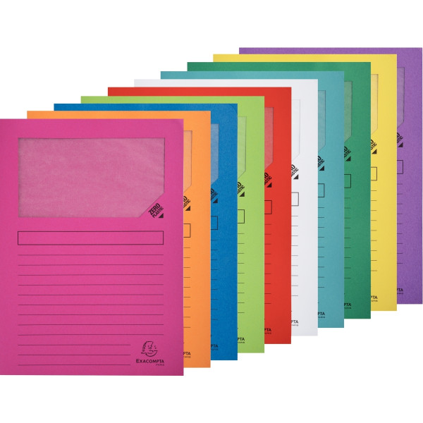 Paquet de 10 pochettes coin papier FOREVER 130g, coloris assortis