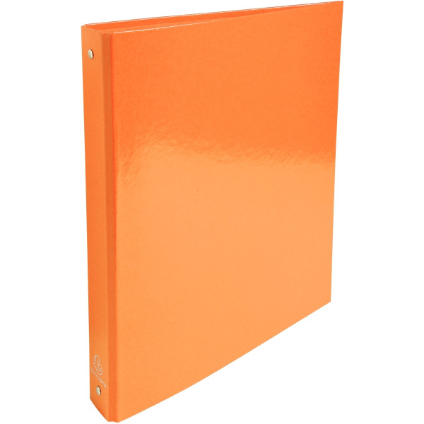 Classeur 4 anneaux en carte pelliculée IDERAMA, format A4, dos 4 cm, orange