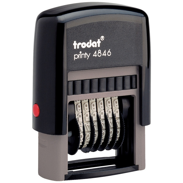 Numéroteur à encrage automatique avec plaque, bandes caoutchouc, 6 bandes de 4 mm