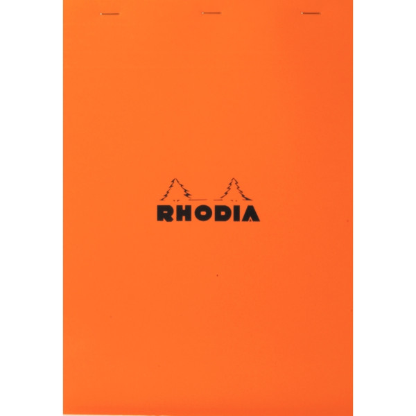 Bloc de bureau RHODIA 80 feuilles, format 8,5x12 cm, quadrillé 5x5, papier blanc 80g