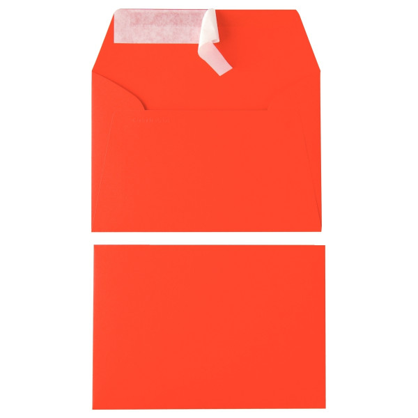 Paquet de 20 enveloppes Pollen 114x162mm 120g rouge