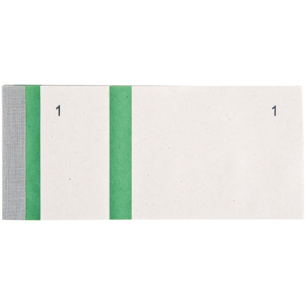 Lot de 10 blocs numérotés à souches 1 souche, coloris vert
