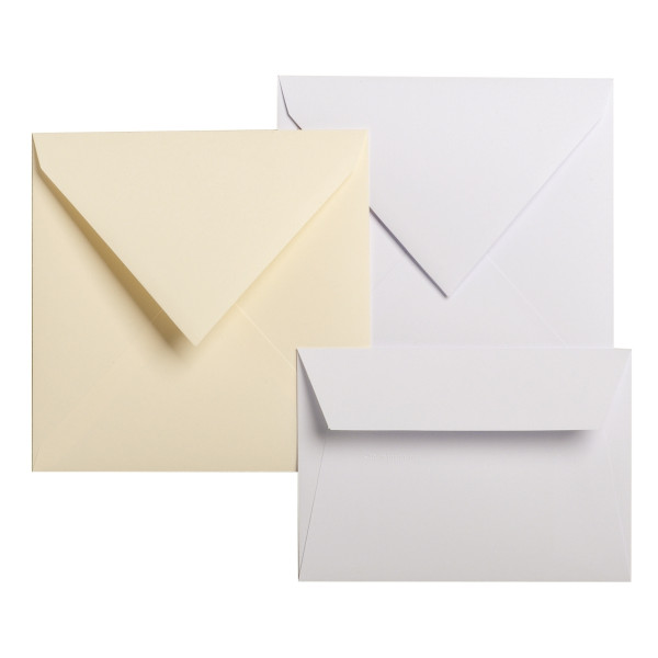 Paquet de 20 enveloppes Pollen 165x165mm 120g blanc