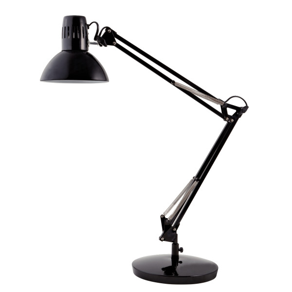 Lampe architecte avec pince de fixation standard noir