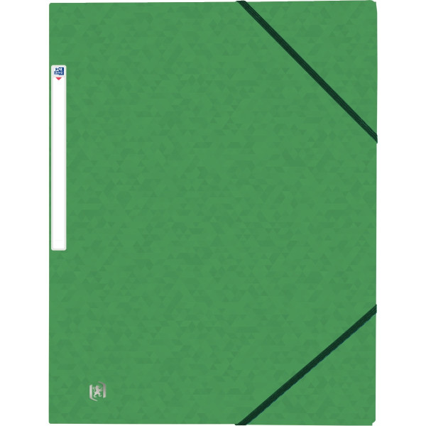 Chemise 3 rabats à élastiques TOP FILE+ en carte lustrée 4/10ème 390g vert