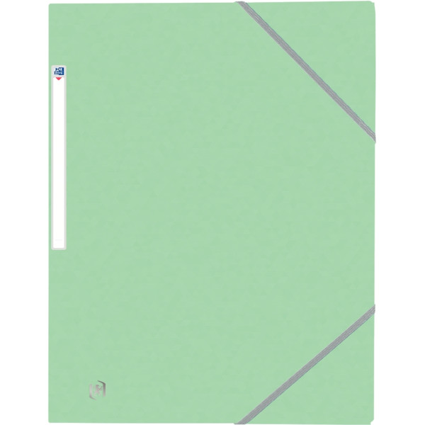 Chemise 3 rabats à élastiques TOP FILE+ en carte lustrée 4/10ème 390g vert pastel