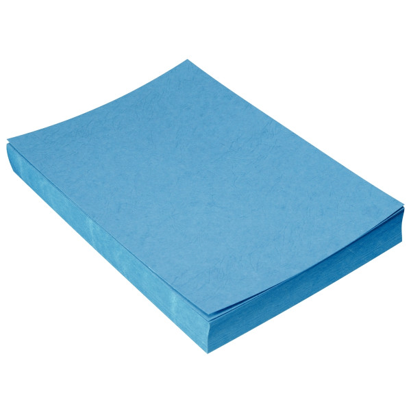 Paquet de 100 couvertures grain cuir 250g A4 bleu