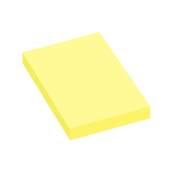 Lot de 12 blocs de 100 feuilles de notes repositionnables 50 x 75 mm coloris  jaune pastel