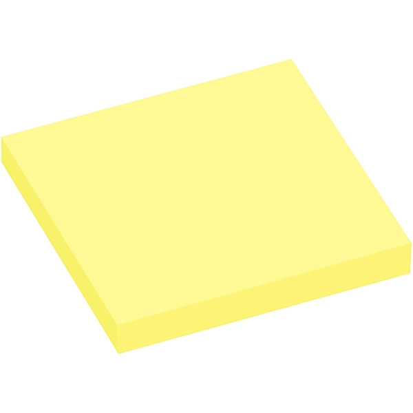 Lot de 12 blocs de 100 feuilles de notes repositionnables 75 x 75 mm coloris jaune pastel
