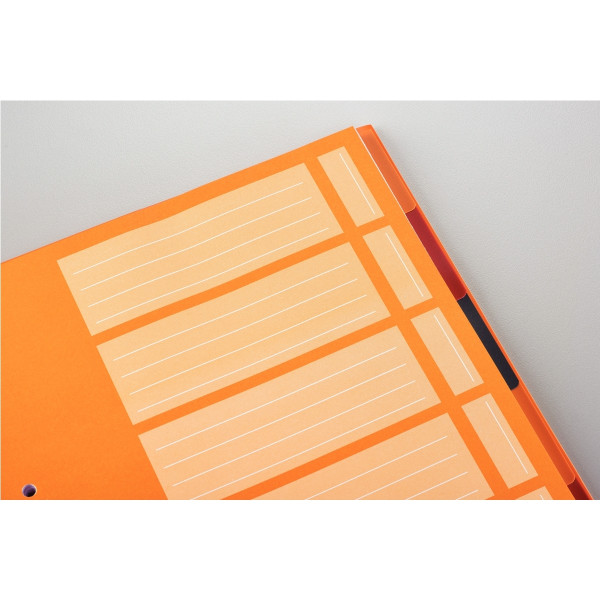 Cahier-trieur à reliure intégrale ORGANISERBOOK format A4+ ligné 6 mm, 160 pages perforées