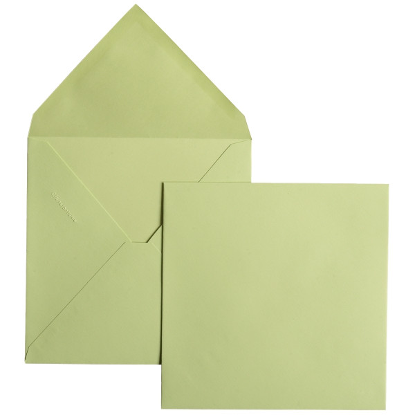 Paquet de 20 enveloppes Pollen 165x165mm 120g vert bourgeon