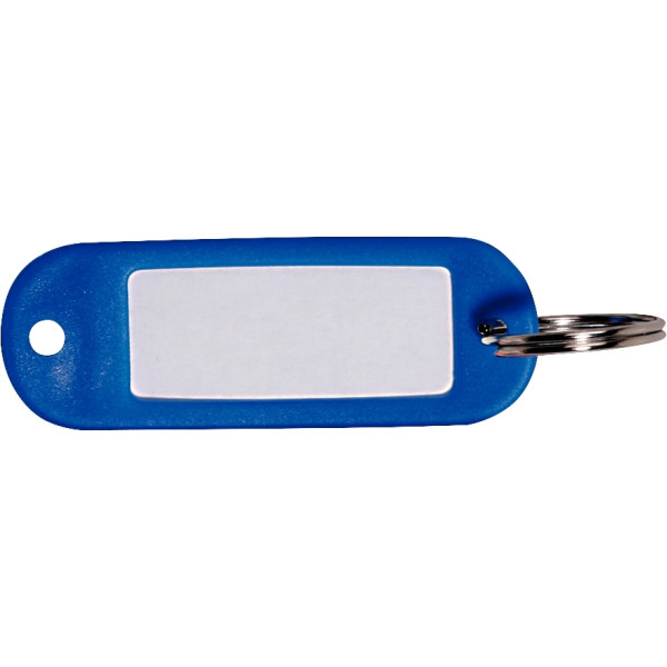 Sachet 20 porte-clés avec etiquettes bleu