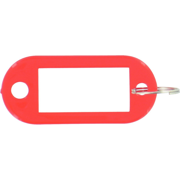 Sachet 20 porte-clés avec etiquettes rouge