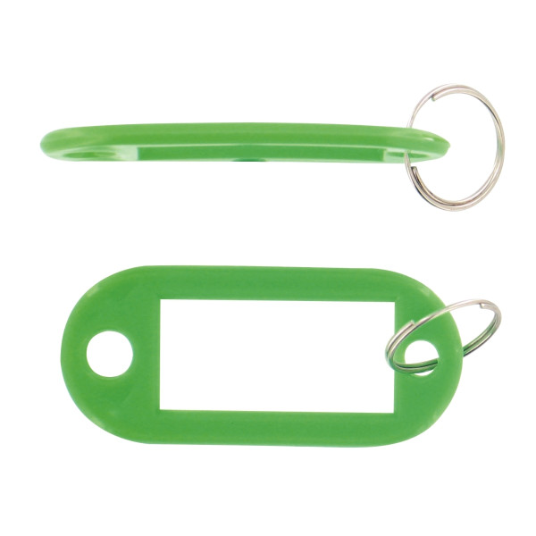 Sachet 20 porte-clés avec etiquettes vert