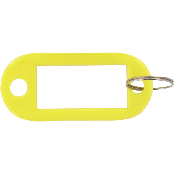 Sachet 20 porte-clés avec etiquettes jaune