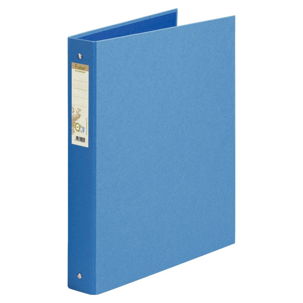 Classeur 4 anneaux rembordé papier recyclé FOREVER, format A4, dos 4 cm, bleu