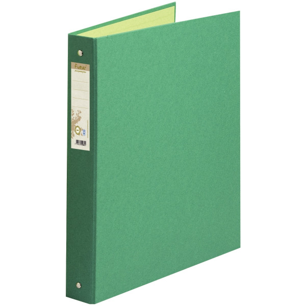 Classeur 4 anneaux rembordé papier recyclé FOREVER, format A4, dos 4 cm, vert