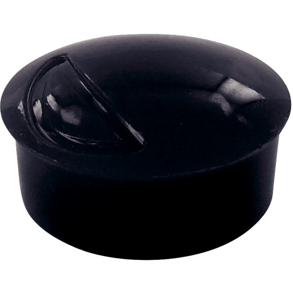Blister de 6 punaises magnétiques, diamètre 22 mm.  Noir