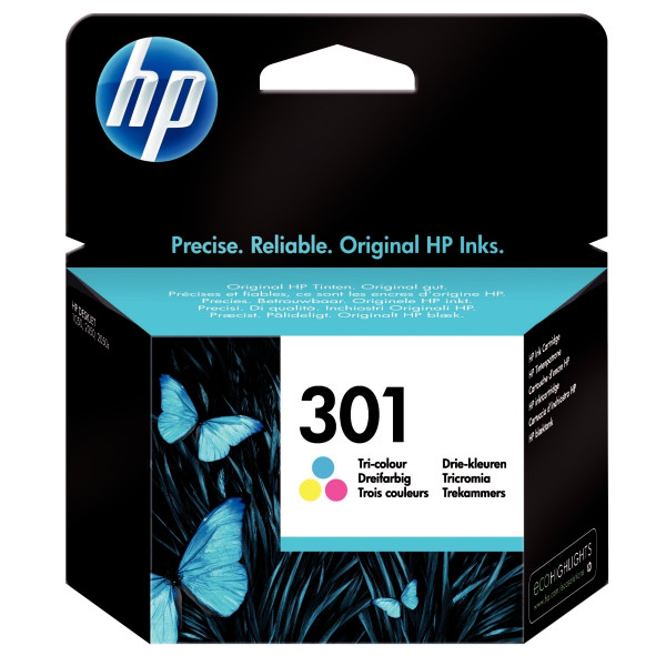 HP 301 cartouche d'encre trois couleurs authentique (CH562EE)
