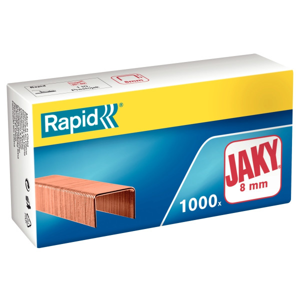 Boîte de 1 000 agrafes Rapid Jaky 8 cuivrée